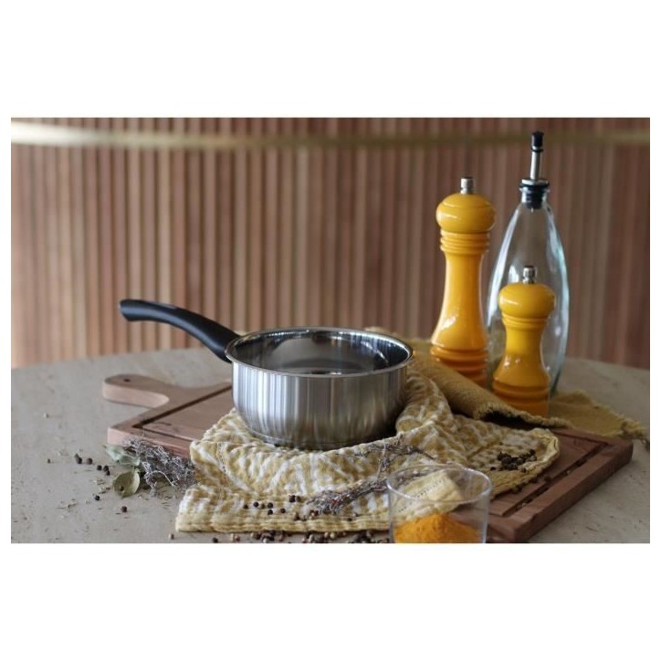 Casserole - MENASTYL - 6020240 - En acier inoxydable - 14 cm - Tous feux dont induction