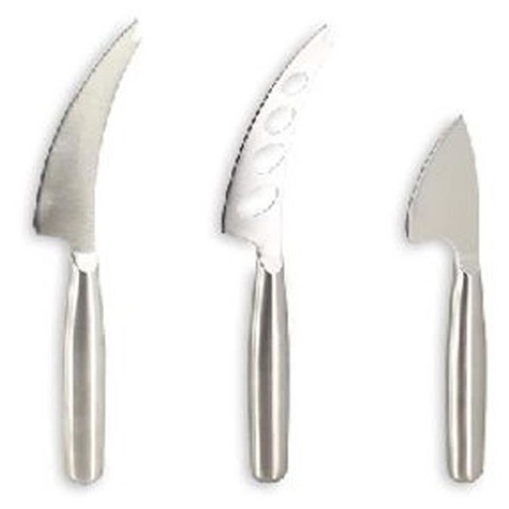 Planche a decouper - MENASTYL - 5040079 - Rectangulaire - En bois d'acacia - Avec 3 couteaux a fromage en inox