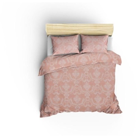 Parure de lit - 1 housse de couette 220 x 240 cm + 2 taies d'oreiller 60 x 60 cm - 65% coton, 35% polyester - Poudre