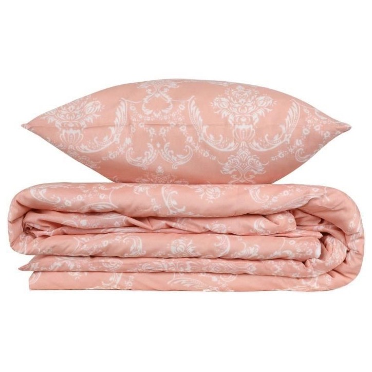 Parure de lit - 1 housse de couette 220 x 240 cm + 2 taies d'oreiller 60 x 60 cm - 65% coton, 35% polyester - Poudre Parure de lit - 1 housse de couette 220 x 240 cm + 2 taies d'oreiller 60 x 60 cm - 65% coton, 35% polyester - Poudre