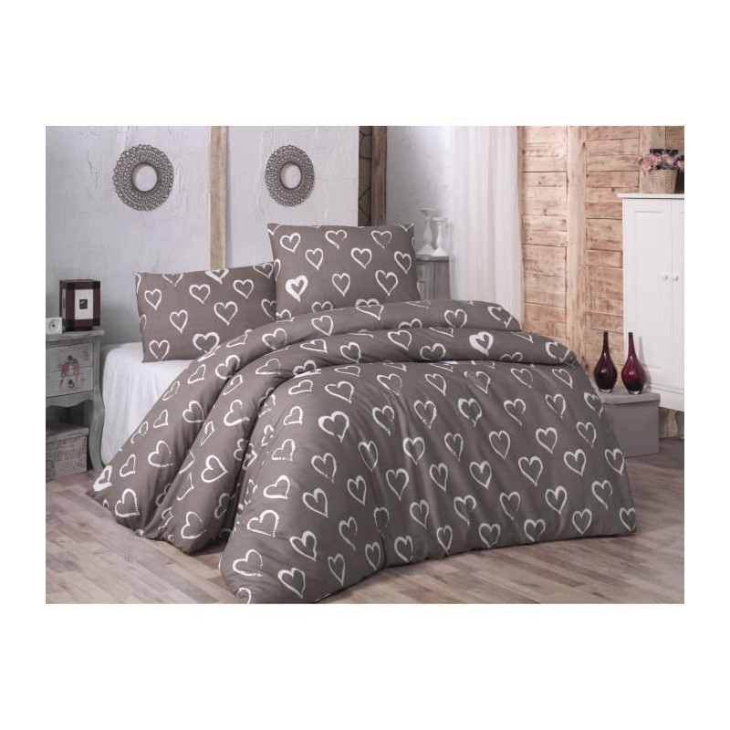 Parure de lit - 1 housse de couette 220 x 240 cm + 2 taies d'oreiller Parure de lit - 1 housse de couette 220 x 240 cm + 2 taies d'oreiller