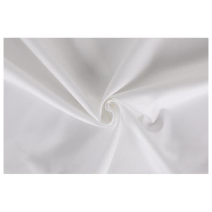 Parure de lit - 1 housse de couette 220 x 240 cm + 2 taies d'oreiller 60 x 60 cm - Satiné 100% coton - Blanc Parure de lit - 1 housse de couette 220 x 240 cm + 2 taies d'oreiller 60 x 60 cm - Satiné 100% coton - Blanc