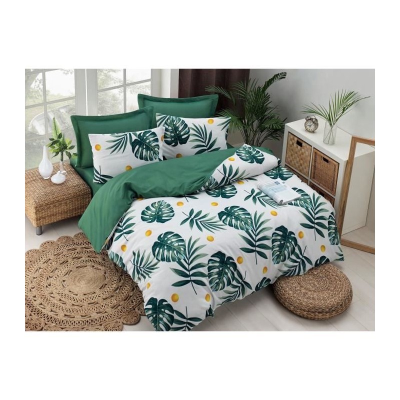 Parure de lit - 1 housse de couette 220 x 240 cm + 2 taies d'oreiller Parure de lit - 1 housse de couette 220 x 240 cm + 2 taies d'oreiller
