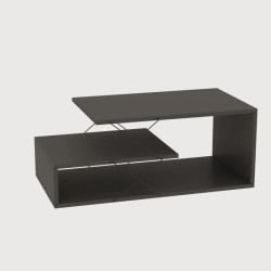 Table basse - CAYENNE - Rectangulaire - Anhtracite - 100 x 50 x 40 cm
