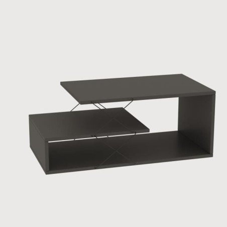 Table basse - CAYENNE - Rectangulaire - Anhtracite - 100 x 50 x 40 cm