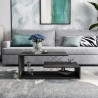 Table basse - CAYENNE - Rectangulaire - Anhtracite - 100 x 50 x 40 cm