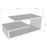 Table basse - CAYENNE - Rectangulaire - Anhtracite - 100 x 50 x 40 cm