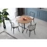 Table a manger - YAPRAK - Pin Atlantique - Ronde - 4 personnes - 100 x