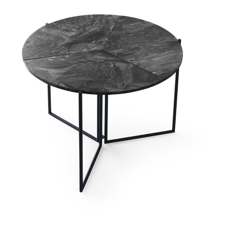 Table a manger - YAPRAK - Anthracite - Ronde - 4 personnes - 100 x 100 Table a manger - YAPRAK - Anthracite - Ronde - 4 personnes - 100 x 100