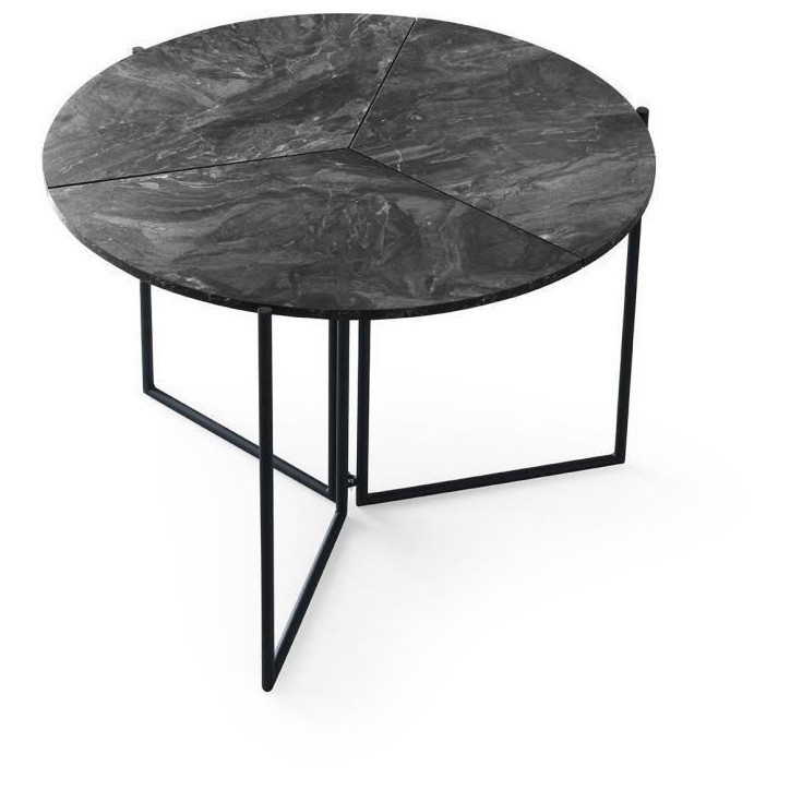 Table a manger - YAPRAK - Anthracite - Ronde - 4 personnes - 100 x 100 x 72 cm Table a manger - YAPRAK - Anthracite - Ronde - 4 personnes - 100 x 100 x 72 cm