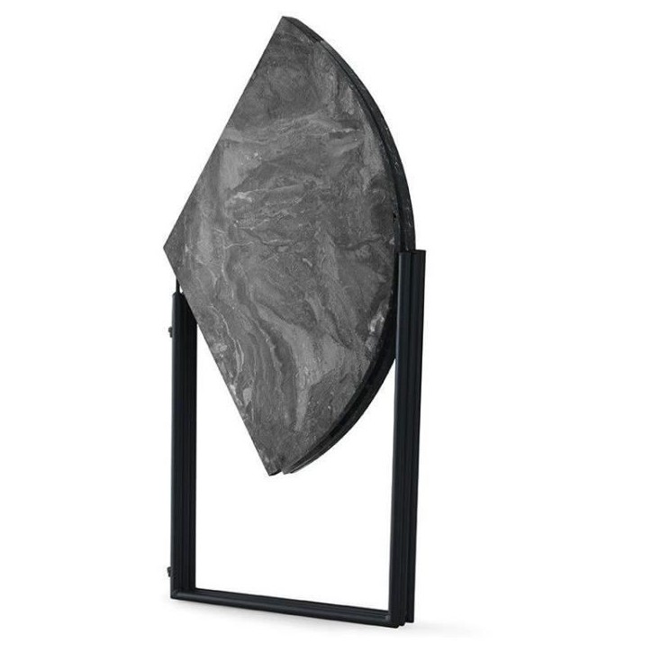 Table a manger - YAPRAK - Anthracite - Ronde - 4 personnes - 100 x 100 x 72 cm Table a manger - YAPRAK - Anthracite - Ronde - 4 personnes - 100 x 100 x 72 cm