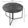 Table a manger - YAPRAK - Anthracite - Ronde - 4 personnes - 100 x 100