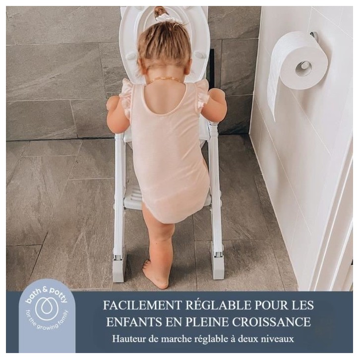 Réducteur de WC - DREAMBABY - STEP-UP - Siege d'apprentissage de la propreté - 2 étages réglables - Gris Réducteur de WC - DREAMBABY - STEP-UP - Siege d'apprentissage de la propreté - 2 étages réglables - Gris