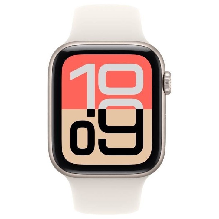 Apple Watch SE 3 GPS + Cellular - 44mm - Boîtier Starlight Aluminium - Bracelet Starlight Sport Band - M/L Apple Watch SE 3 GPS + Cellular - 44mm - Boîtier Starlight Aluminium - Bracelet Starlight Sport Band - M/L