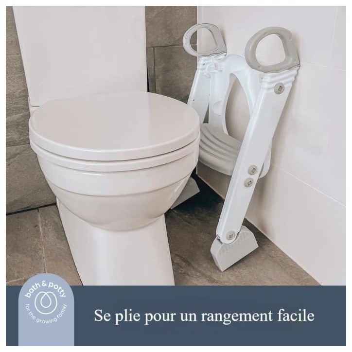 Réducteur de WC - DREAMBABY - STEP-UP - Siege d'apprentissage de la propreté - 2 étages réglables - Gris Réducteur de WC - DREAMBABY - STEP-UP - Siege d'apprentissage de la propreté - 2 étages réglables - Gris