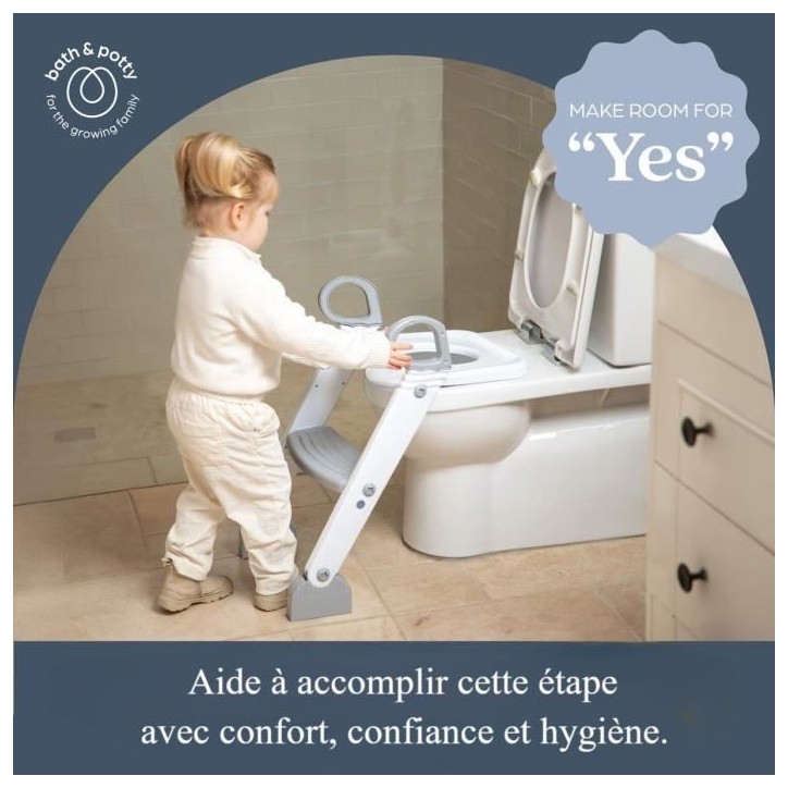Réducteur de WC - DREAMBABY - STEP-UP - Siege d'apprentissage de la propreté - 2 étages réglables - Gris Réducteur de WC - DREAMBABY - STEP-UP - Siege d'apprentissage de la propreté - 2 étages réglables - Gris
