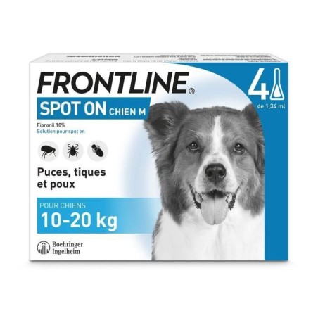Frontline Spot On chien - Anti-puces anti-tiques pour chien M - 10-20k