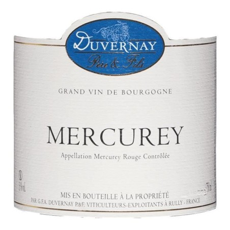 Domaine Duvernay 2022 Mercurey Rouge - Vin rouge de Bourgogne