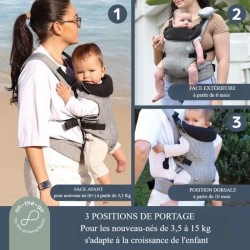 Dreambaby Porte-bébé ajustable 3-1 Journey - confortable et polyvale