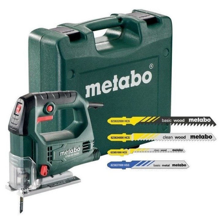 Scie sauteuse METABO STEB 65 Quick - 20 lames - 450W - 600-3000 tours/min Scie sauteuse METABO STEB 65 Quick - 20 lames - 450W - 600-3000 tours/min