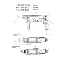 Marteau perforateur combiné - METABO - KHE 2660 Quick - SDS Plus et m