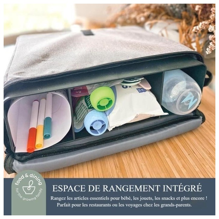Réhausseur pour enfants - DREAMBABY - ON-THE-GO - Portable avec compartiments de rangement - Léger, compact et facile a transp Réhausseur pour enfants - DREAMBABY - ON-THE-GO - Portable avec compartiments de rangement - Léger, compact et facile a transp