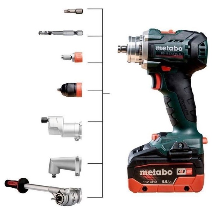Perceuse-visseuse sans fil - METABO - BS 18 LTX BL Q I - 18 V - MetaBOX 145 L Perceuse-visseuse sans fil - METABO - BS 18 LTX BL Q I - 18 V - MetaBOX 145 L