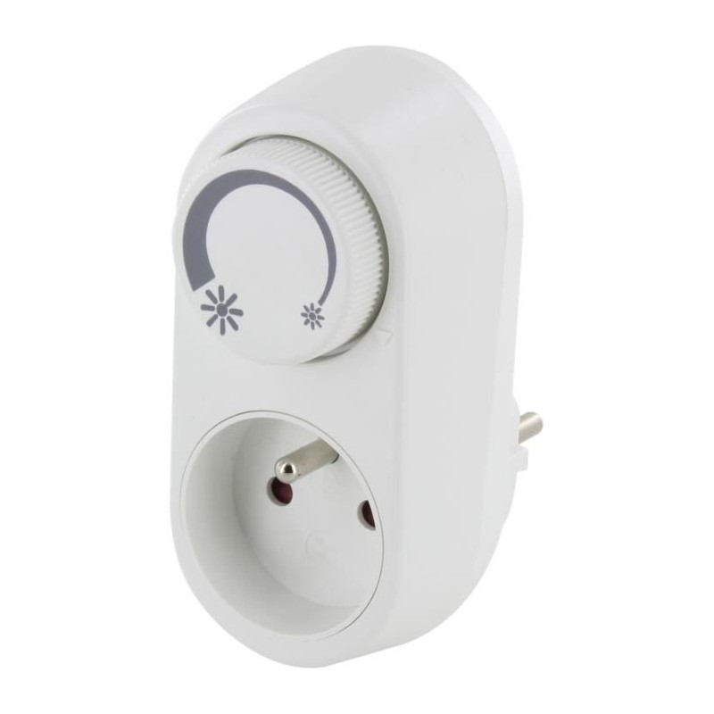 Prise dimmer - CHACON - 54041 - Blanc - 200W - Compatible LED et incan Prise dimmer - CHACON - 54041 - Blanc - 200W - Compatible LED et incan