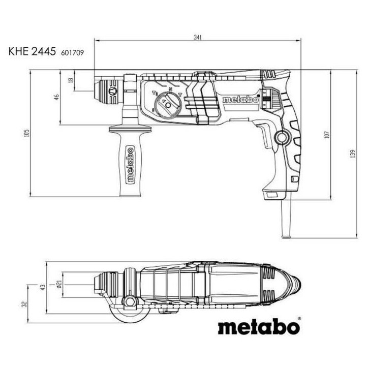 Marteau perforateur combiné Coffret - METABO - Marteau perforateur combiné Coffret - METABO -