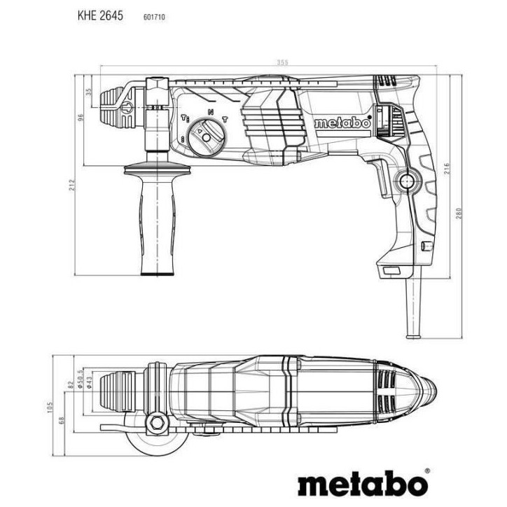 Marteau perforateur combiné - METABO - KHE 2645 Marteau perforateur combiné - METABO - KHE 2645