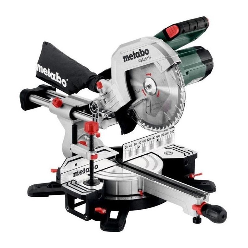 Scie a onglets radiale METABO KGS 254 M - 1500 W - 254 mm - Precision