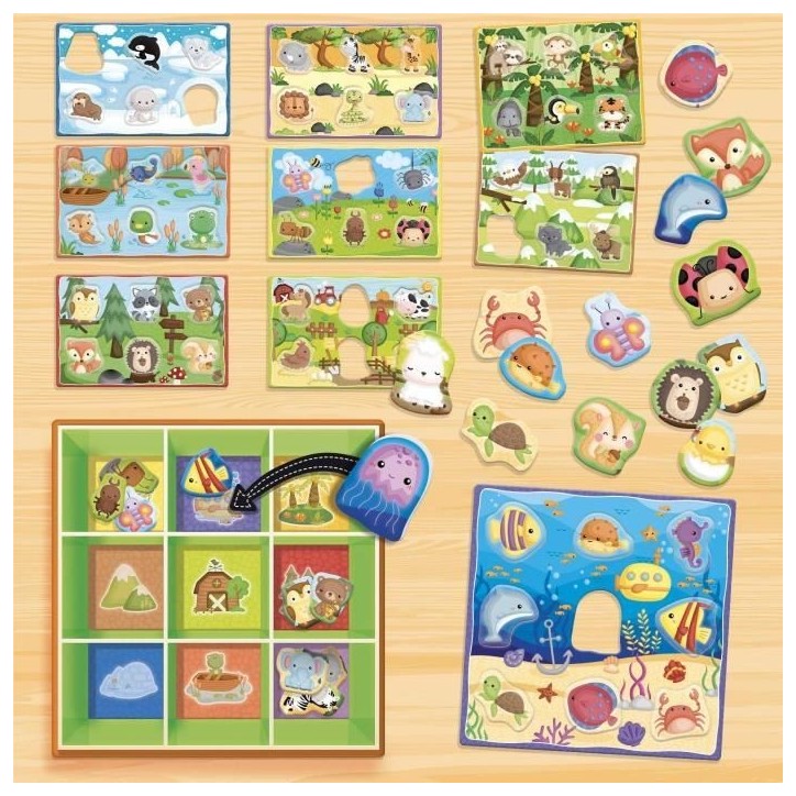 Boîte d'apprentissage Tri animaux - Jeu Montessori - LISCIANIGIOCHI - Jeu de classification, Apprentissage des habitats Boîte d'apprentissage Tri animaux - Jeu Montessori - LISCIANIGIOCHI - Jeu de classification, Apprentissage des habitats