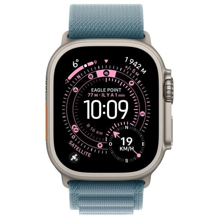 Apple Watch Ultra 3 GPS + Cellular - 49mm - Boîtier Natural Titanium - Bracelet Light Blue Alpine Loop - Medium Apple Watch Ultra 3 GPS + Cellular - 49mm - Boîtier Natural Titanium - Bracelet Light Blue Alpine Loop - Medium
