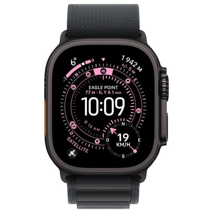 Apple Watch Ultra 3 GPS + Cellular - 49mm - Boîtier Black Titanium - Bracelet Black Alpine Loop - Medium Apple Watch Ultra 3 GPS + Cellular - 49mm - Boîtier Black Titanium - Bracelet Black Alpine Loop - Medium