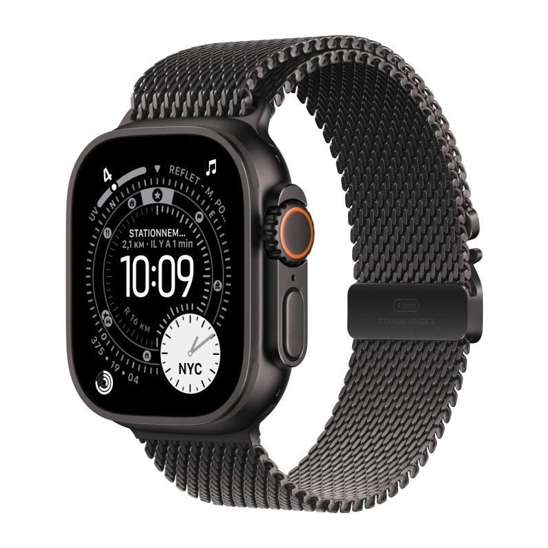Apple Watch Ultra 3 GPS + Cellular - 49mm - Boîtier Black Titanium Apple Watch Ultra 3 GPS + Cellular - 49mm - Boîtier Black Titanium