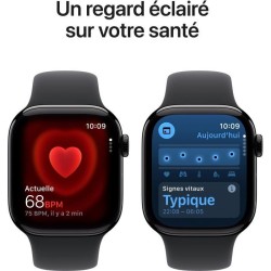 Apple Watch Series 11 GPS + Cellular - 42mm - Boîtier Jet Black Alu