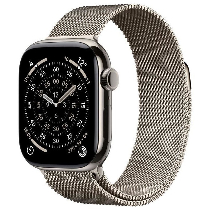 Apple Watch Series 11 GPS + Cellular - 42mm - Boîtier Natural Titanium - Bracelet Natural Milanese Loop Apple Watch Series 11 GPS + Cellular - 42mm - Boîtier Natural Titanium - Bracelet Natural Milanese Loop
