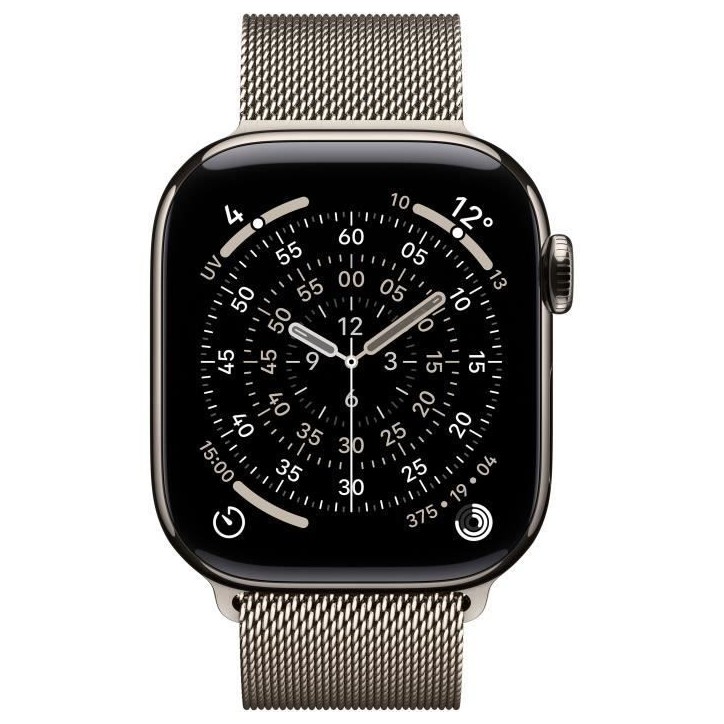 Apple Watch Series 11 GPS + Cellular - 42mm - Boîtier Natural Titanium - Bracelet Natural Milanese Loop Apple Watch Series 11 GPS + Cellular - 42mm - Boîtier Natural Titanium - Bracelet Natural Milanese Loop