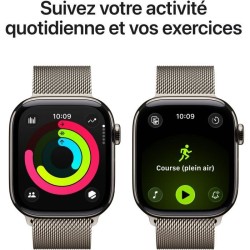 Apple Watch Series 11 GPS + Cellular - 42mm - Boîtier Natural Titan