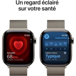 Apple Watch Series 11 GPS + Cellular - 42mm - Boîtier Natural Titan