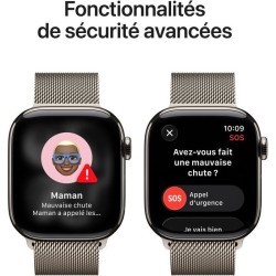 Apple Watch Series 11 GPS + Cellular - 42mm - Boîtier Natural Titan