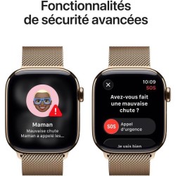 Apple Watch Series 11 GPS + Cellular - 42mm - Boîtier Gold Titanium