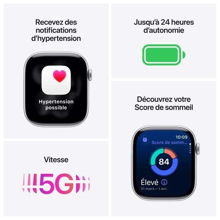 Apple Watch Series 11 GPS + Cellular - 46mm - Boîtier Jet Black Aluminium - Bracelet Black Sport Band - M/L Apple Watch Series 11 GPS + Cellular - 46mm - Boîtier Jet Black Aluminium - Bracelet Black Sport Band - M/L
