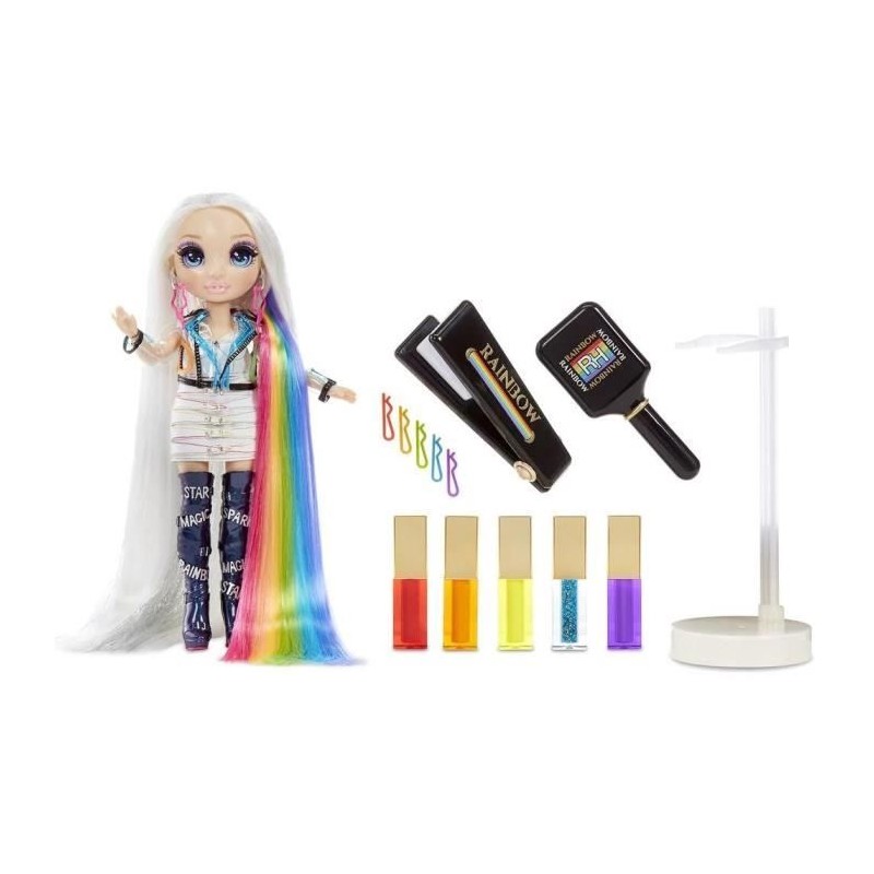 Rainbow High Hair Studio|Studio de coiffure - 1 poupée 27 cm + produi Rainbow High Hair Studio|Studio de coiffure - 1 poupée 27 cm + produi