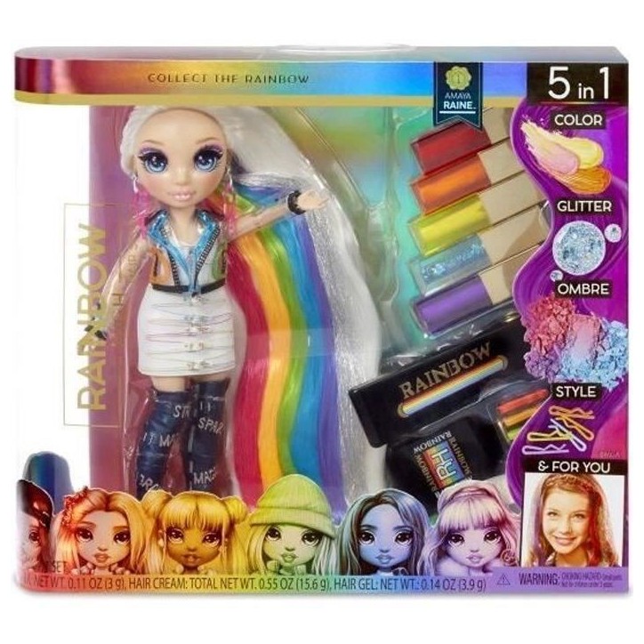 Rainbow High Hair Studio|Studio de coiffure - 1 poupée 27 cm + produits de coloration pour cheveux et accessoires Rainbow High Hair Studio|Studio de coiffure - 1 poupée 27 cm + produits de coloration pour cheveux et accessoires