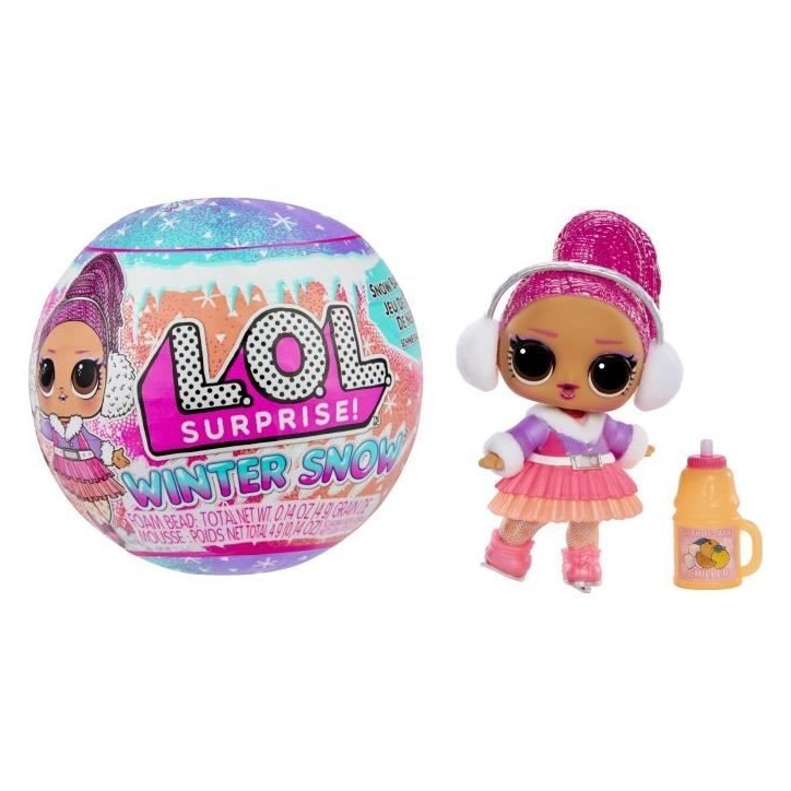 Poupée a collectionner - MGA - Winter Snow Tot - 7,5 cm - Surprise de neige magique - 7 accessoires Poupée a collectionner - MGA - Winter Snow Tot - 7,5 cm - Surprise de neige magique - 7 accessoires