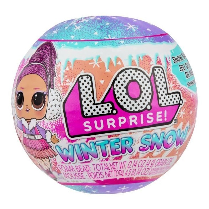Poupée a collectionner - MGA - Winter Snow Tot - 7,5 cm - Surprise de neige magique - 7 accessoires Poupée a collectionner - MGA - Winter Snow Tot - 7,5 cm - Surprise de neige magique - 7 accessoires