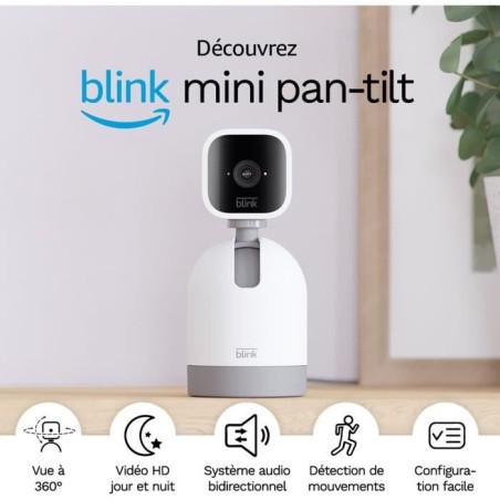 Caméra miniature - Blink - 53-029591 - Vision HD - Audio bidirectionnel - Compatible Alexa