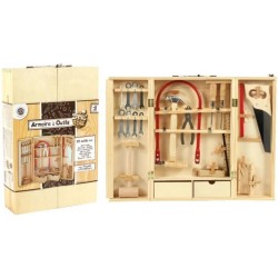 Armoire a outils en bois avec de vrais outils - PLANETE BOIS - FSC - 2