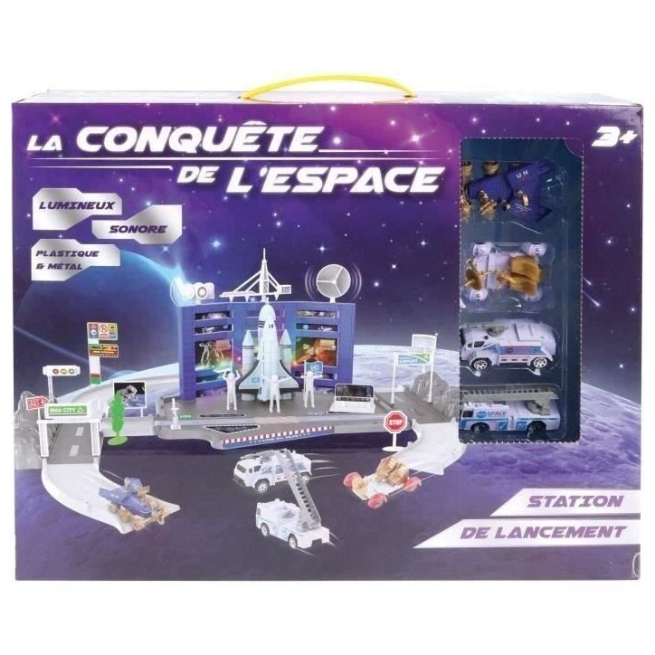 Station lancement navette espace - MGM - 3 véhicules métal - Stickers offerts Station lancement navette espace - MGM - 3 véhicules métal - Stickers offerts